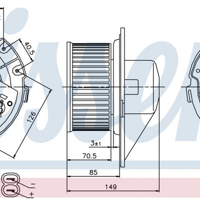 
Вентилятор отопителя для AUDI 80 - 90 (B4) (91-) S2