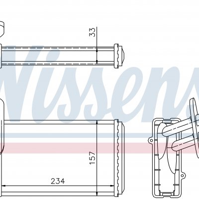 
Радиатор отопителя для AUDI A 3 - S 3 (8L) (96-) 1.8 T