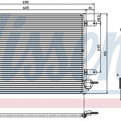 
Радиатор кондиционера для AUDI A 4 - S 4 (B6, B7) (00-) 1.8 T