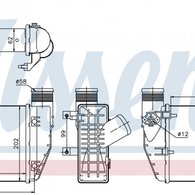 
Радиатор интеркуллера для AUDI A 6 - S 6 (C6) (04-) 2.0 TDi