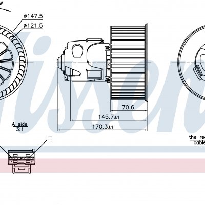 
Вентилятор отопителя для BMW 5 F10-F11-F18 (10-) 518 d