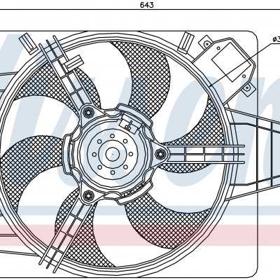 Вентилятор радиатора кондиционера для ALFA ROMEO 145 (930) (94-) 1.8 i 16V TS