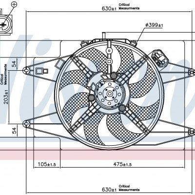 Вентилятор радиатора кондиционера для ALFA ROMEO 147 (937) (00-) 1.9 JTD 16V
