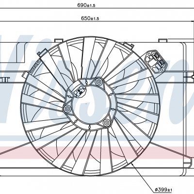 Вентилятор радиатора кондиционера для ALFA ROMEO 147 (937) (00-) 1.9 JTD