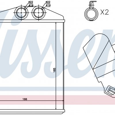 
Радиатор отопителя для CADILLAC BLS (04-) 1.9 CDTi