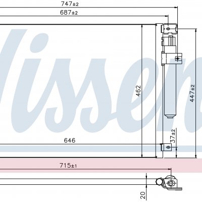 
Радиатор кондиционера для CHRYSLER 300C (04-) 3.0 CRD