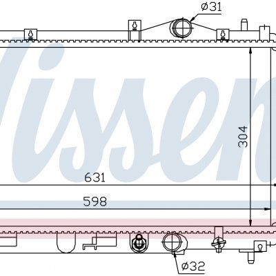 
Радиатор охлаждения для CHRYSLER NEON I (95-) 1.8 i 16V