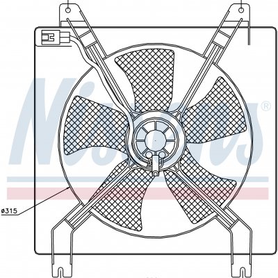 Вентилятор радиатора кондиционера для DAEWOO LACETTI (KLAN) (04-) 1.6 i 16V