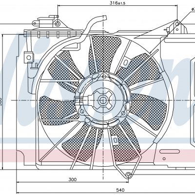 Вентилятор радиатора кондиционера для FAW VIZI (08-) 1.3 i 16V