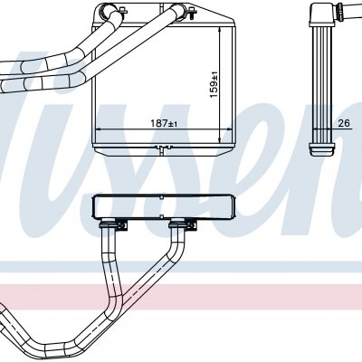 
Радиатор отопителя для FIAT DOBLO (152, 263) (09-) 1.4 i LPG