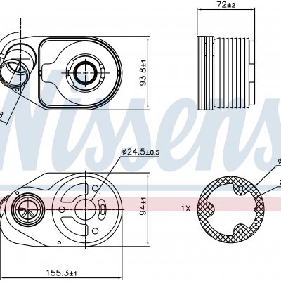 
Масляный радиатор для FIAT DUCATO (250) (06-) 2.3 JTD