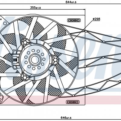 Вентилятор радиатора кондиционера для FIAT PANDA (169) (03-) 1.2 i