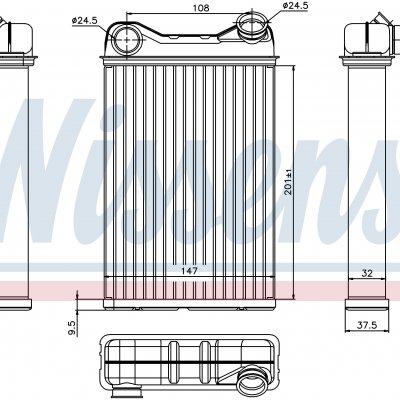 
Радиатор отопителя для FIAT PUNTO II (188) (99-) 1.9 D