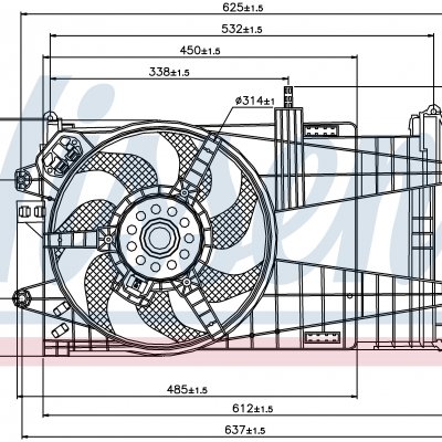 Вентилятор радиатора кондиционера для FIAT PUNTO II (188) (99-) 1.2 i