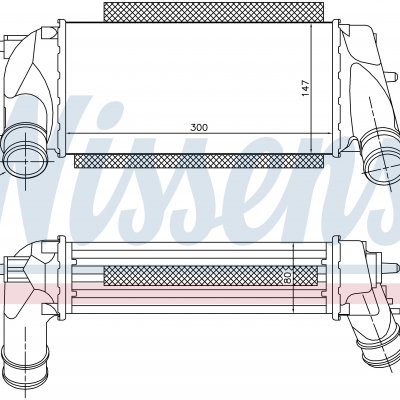 
Радиатор интеркуллера для FORD B-MAX (CB2) (12-) 1.0 EcoBoost