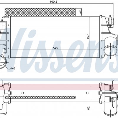 
Радиатор интеркуллера для FORD FOCUS III (CB8, CEW) (11-) 1.0 EcoBoost