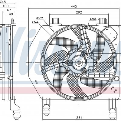 Вентилятор радиатора кондиционера для FORD PUMA (CCE) (97-) 1.4 i 16V