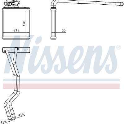 
Радиатор отопителя для FORD FIESTA VI (CB1) (08-) 1.6 EFi