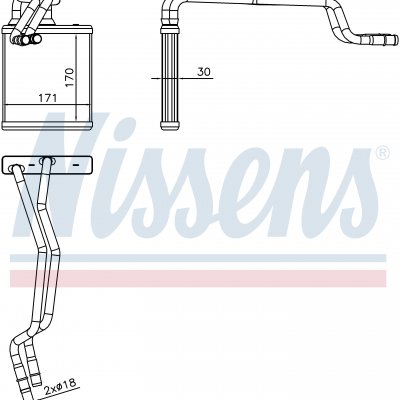 
Радиатор отопителя для FORD FIESTA VI (CB1) (08-) 1.6 TDCi