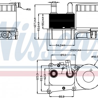 
Масляный радиатор для FORD TRANSIT CONNECT (TC7) (02-) 1.8 Di