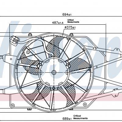 Вентилятор радиатора кондиционера для FORD FOCUS I (CAK) (98-) 1.8 TDDi