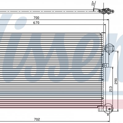 
Радиатор кондиционера для FORD MONDEO III (GE) (00-) 2.0 TDCi