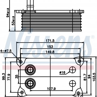 
Масляный радиатор для FORD TRANSIT (FY) (00-) 2.0 D
