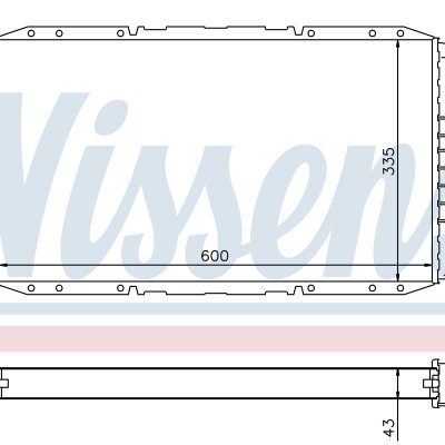 
Радиатор охлаждения для FORD TRANSIT (EY) (94-) 2.0 EFi