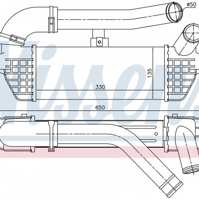 
Радиатор интеркуллера для HYUNDAI H-100 (04-) 2.5 TDi