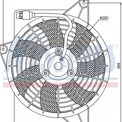 Вентилятор радиатора кондиционера для HYUNDAI MATRIX (FC) (01-) 1.5 CRDi
