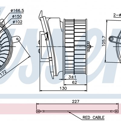 
Вентилятор отопителя для MERCEDES C-CLASS W 202 (93-) C 180
