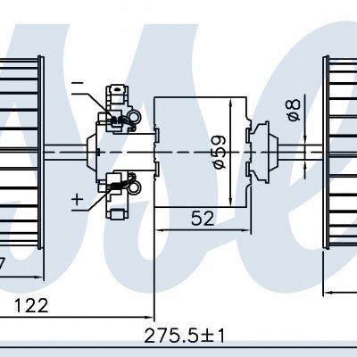 
Вентилятор отопителя для MERCEDES T2 (86-) 710
