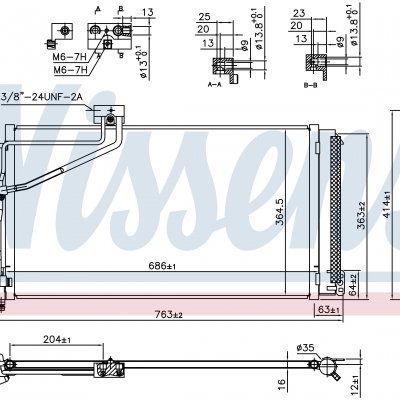 
Радиатор кондиционера для MERCEDES SLK-CLASS W 171 (04-) SLK 280