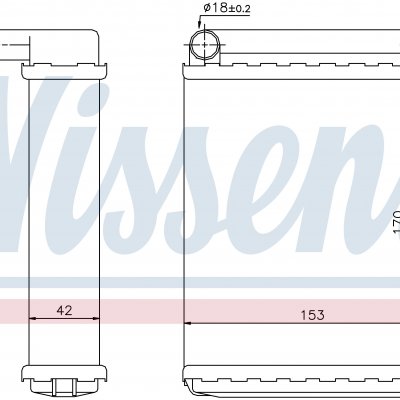 
Радиатор отопителя для MERCEDES SPRINTER W 901-905 (95-) 410 D