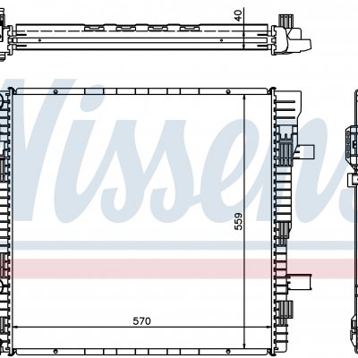
Радиатор охлаждения для MERCEDES T2 VARIO W 670 (96-) 812 D