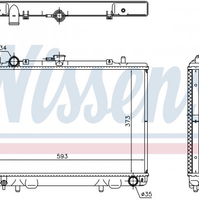 
Радиатор охлаждения для MITSUBISHI L 200 (K60, K70) (96-) 2.0 i 16V