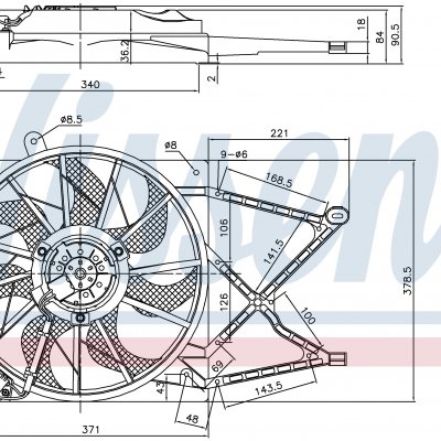 Вентилятор радиатора кондиционера для OPEL ASTRA G (98-) 1.6 i