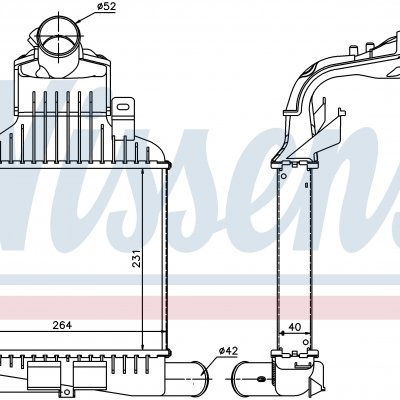 
Радиатор интеркуллера для OPEL ASTRA H (04-) 2.0 i 16V TURBO
