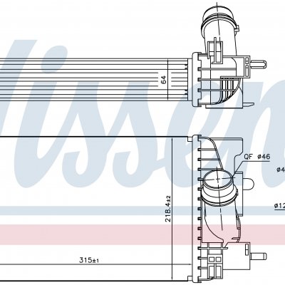 
Радиатор интеркуллера для OPEL MERIVA B (10-) 1.3 CDTi