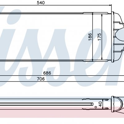 
Радиатор интеркуллера для OPEL VIVARO A (01-) 2.5 dTi
