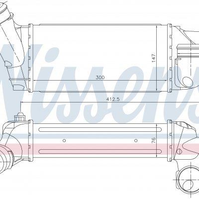 
Радиатор интеркуллера для PEUGEOT 307 (3_) (00-) 2.0 HDi