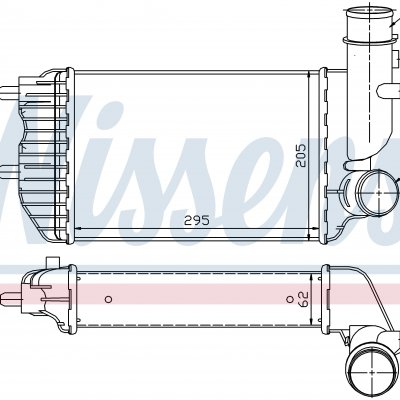 
Радиатор интеркуллера для PEUGEOT BOXER (244) (02-) 2.2 HDi
