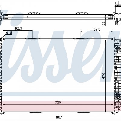 
Радиатор охлаждения для PORSCHE MACAN (14-) 3.0 TDI