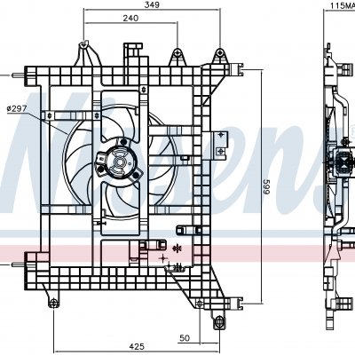 Вентилятор радиатора кондиционера для RENAULT DUSTER (10-) 1.6 i 16V
