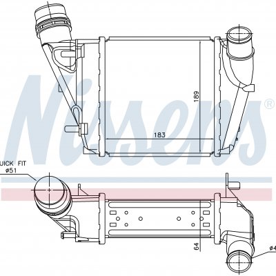 
Радиатор интеркуллера для RENAULT TWINGO II (07-) 1.2 TCE