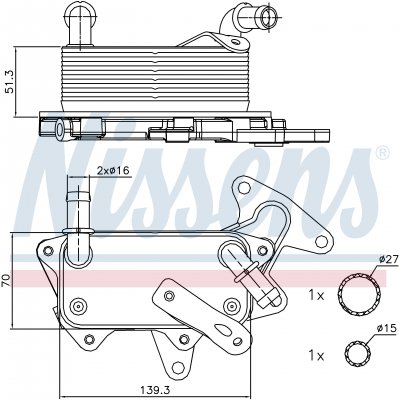 
Масляный радиатор для SKODA OCTAVIA III (5E) (13-) 1.6 i 16V