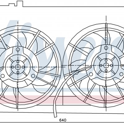 Вентилятор радиатора кондиционера для TOYOTA COROLLA (E12#, E13#) (01-) 2.0 D4D