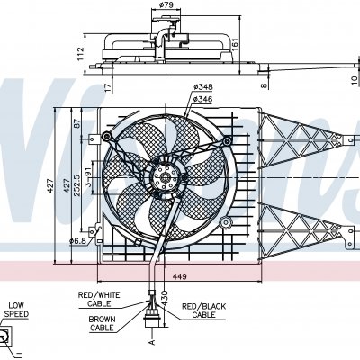 Вентилятор радиатора кондиционера для VOLKSWAGEN BORA (1J) (99-) 1.9 TDi