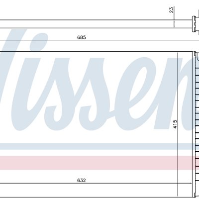 
Радиатор охлаждения для VOLKSWAGEN FOX (5Z) (05-) 1.4 i 16V