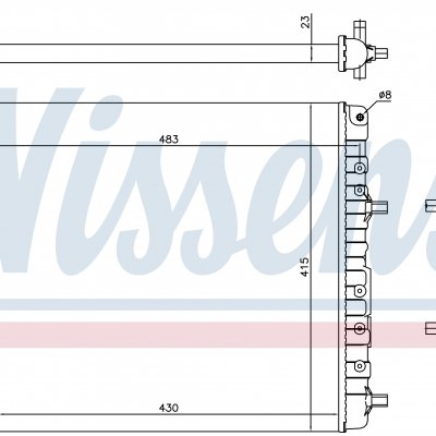 
Радиатор охлаждения для VOLKSWAGEN FOX (5Z) (05-) 1.6 i 16V